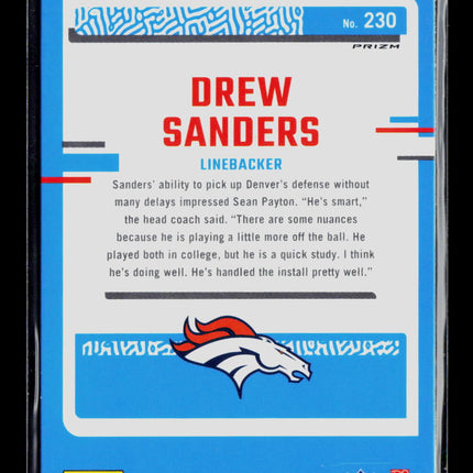 2023 Panini Donruss Optic Drew Sanders #230 Blue