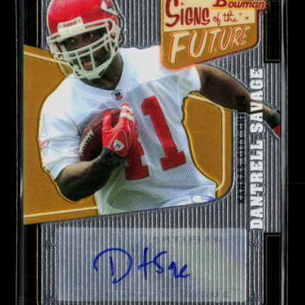 2008 Bowman Football Signs of the Future Dantrell Savage #SF-DS Auto