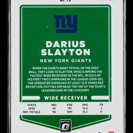 2021 Panini Donruss Optic Football Darius Slayton #13 Blue Stars