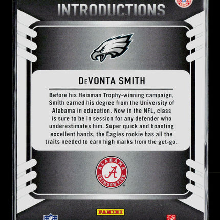 2021 Panini Absolute Football Introductions DeVonta Smith #INT-7 RC