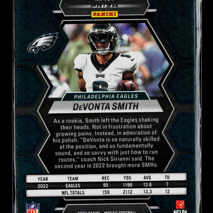 2023 Panini Mosaic Football DeVonta Smith #194 Blue