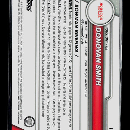 2023 Bowman Chrome University Donovan Smith #178