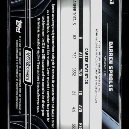 2024 Topps Composite Topps Chrome Black Darren Sproles #143