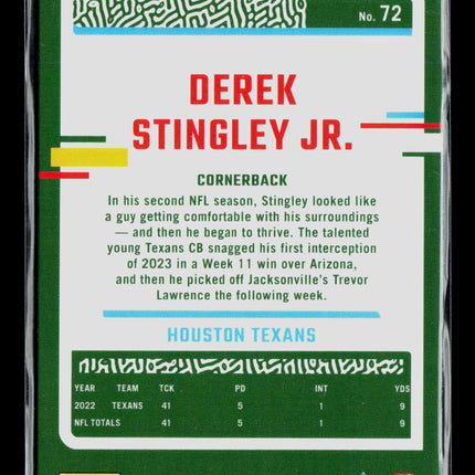 2023 Panini Donruss Optic Football Derek Stingley Jr. #72