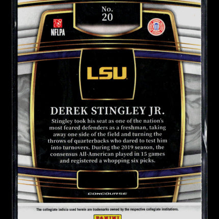 2022 Panini Select Draft Picks Derek Stingley Jr. #20 RC