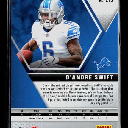2020 Panini Mosaic Football D'Andre Swift #215