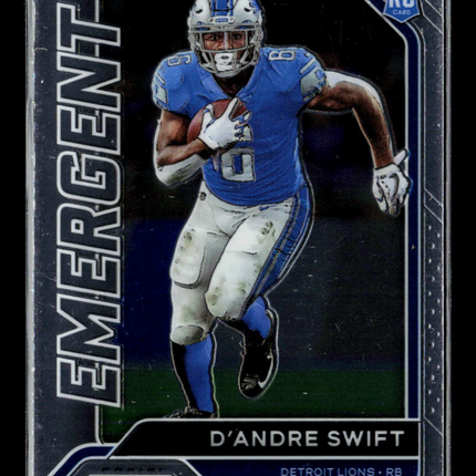 2020 Panini Prizm Emergent D'Andre Swift #18 RC