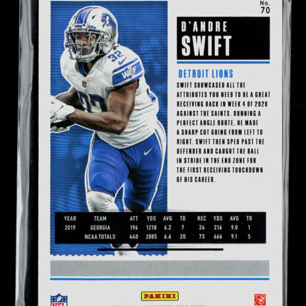 2021 Panini Contenders Optic Football D'Andre Swift #70 RC