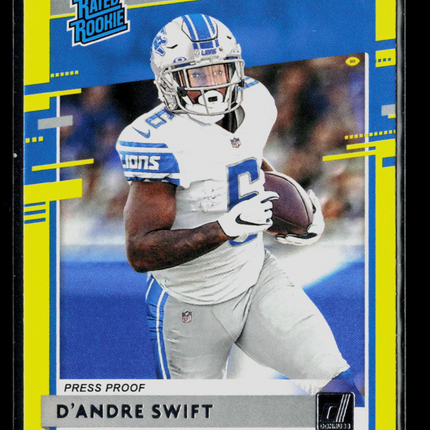 2020 Donruss D'Andre Swift #309 Press Proof Yellow