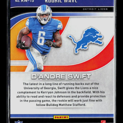 2020 Panini Playoff Rookie Wave D'Andre Swift #RW-15 RC