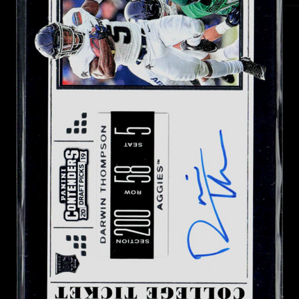 2019 Panini Contenders Draft Picks Darwin Thompson #145 Auto