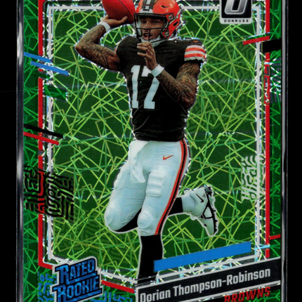 2023 Panini Donruss Optic Dorian Thompson-Robinson #225 Green Velocity