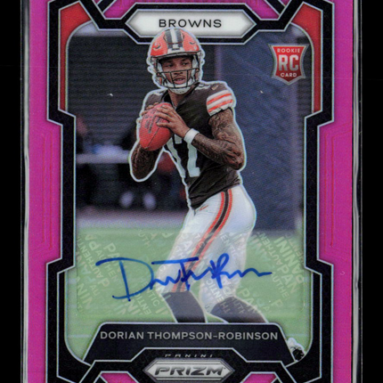 2023 Panini Prizm Dorian Thompson-Robinson #322 Pink RC Auto