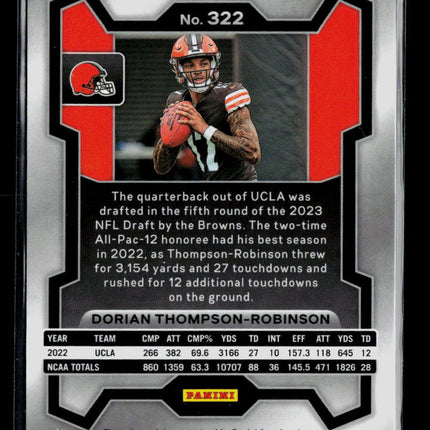 2023 Panini Prizm Dorian Thompson-Robinson #322 Pink RC Auto