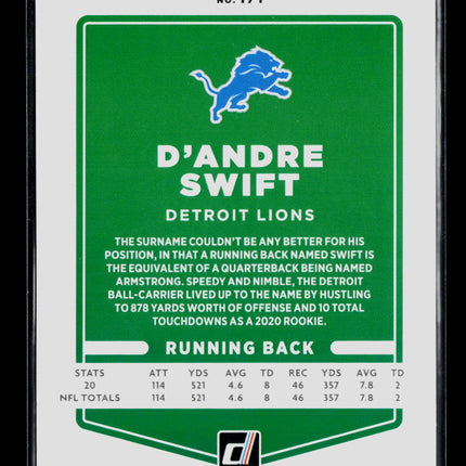 2021 Donruss D'Andre Swift #171 Press Proof Red