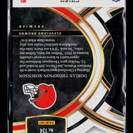 2024 Select Prizm Dorian Thompson-Robinson #134 Premier Level RC Green Yellow