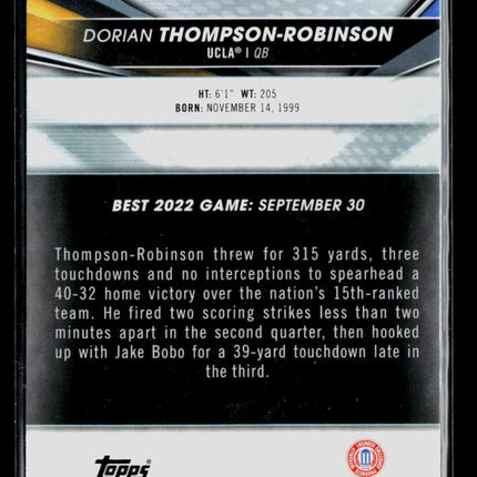 2022 Bowman University Dorian Thompson-Robinson #31