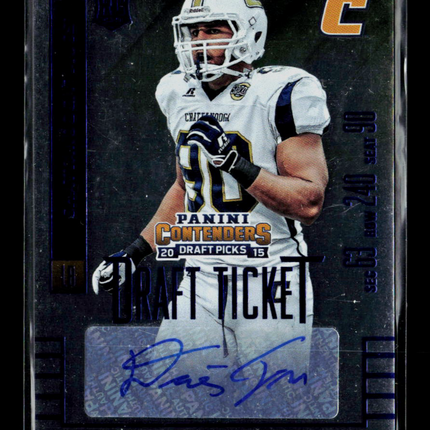 2015 Panini Contenders Draft Picks Davis Tull #274 Ticket Blue Autograph Auto
