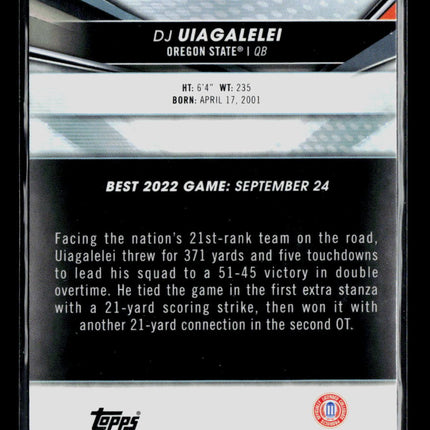 2022 Bowman University DJ Uiagalelei #2
