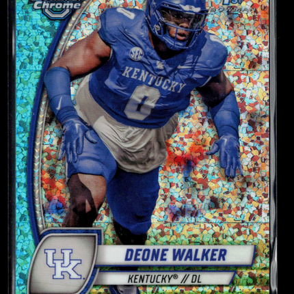 2024 Bowman Chrome University Deone Walker #57 Aqua Speckle Refractor 185/275