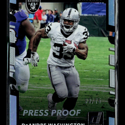 2017 Panini Donruss Football DeAndre Washington #12 Press Proof 33/75