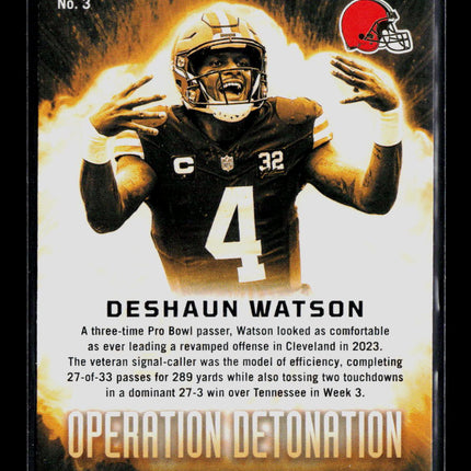 2024 Panini Illusions Operation Detonation Deshaun Watson #3