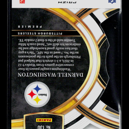 2024 Panini Select Prizm Darnell Washington #130 RC Green Yellow