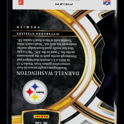 2024 Panini Select Prizm Darnell Washington #130 RC Red Blue