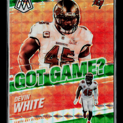2021 Panini Mosaic Got Game? Devin White #GG-25 Green