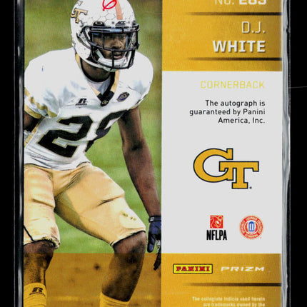 2016 Panini Prizm Collegiate Draft Picks D.J. White #283 RC Auto