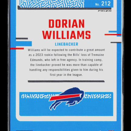 2023 Donruss Optic Dorian Williams #212 Blue