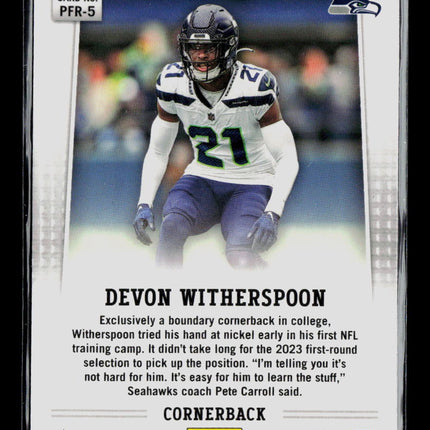 2023 Panini Prizm Football Devon Witherspoon #PFR-5 Silver