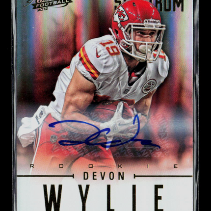 2012 Panini Absolute Football Spectrum Devon Wylie #128 /299 Auto