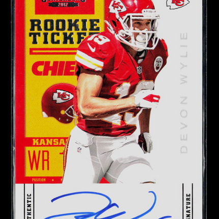 2012 Panini Contenders Devon Wylie #130 Auto