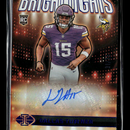 2024 Panini Illusions Bright Lights Dallas Turner #BLS-DTR RC Auto /75