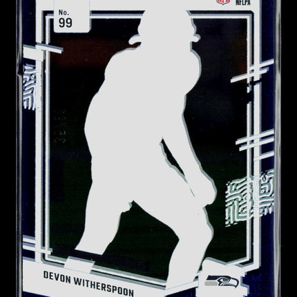 2024 Panini Clearly Donruss Football Devon Witherspoon #99 35/99 Blue