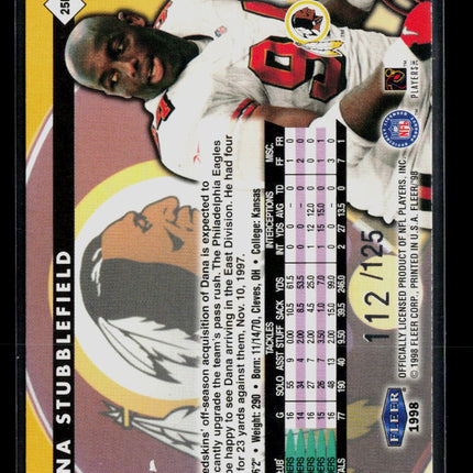 1998 Fleer Tradition Heritage Collection Dana Stubblefield #25H /125
