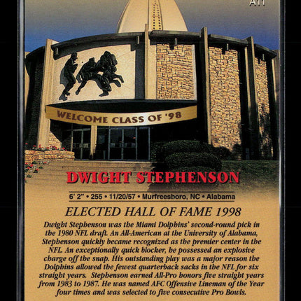 1998 Topps Hall of Fame Autographs Dwight Stephenson #A11 Auto