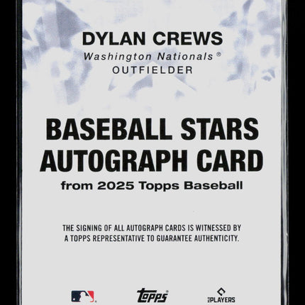 2025 Topps Baseball Stars Autographs Dylan Crews #BSA-DC RC Auto
