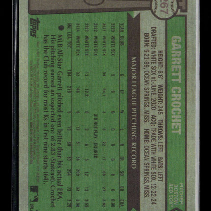 2025 Topps Heritage Garrett Crochet #267 Blue Border /150