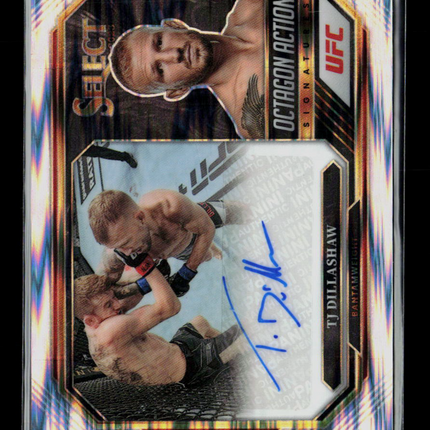 2023 Panini Select UFC TJ Dillashaw #OA-TJD Flash Prizm Auto