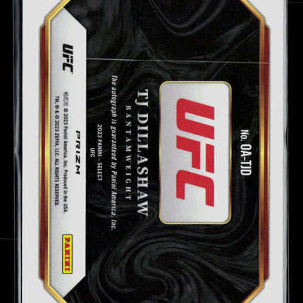 2023 Panini Select UFC TJ Dillashaw #OA-TJD Flash Prizm Auto