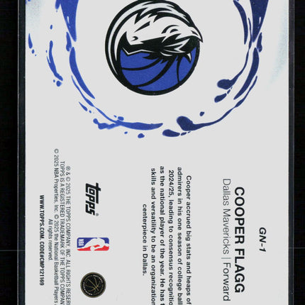 2025 Topps Generation Now Cooper Flagg #GN-1 RC