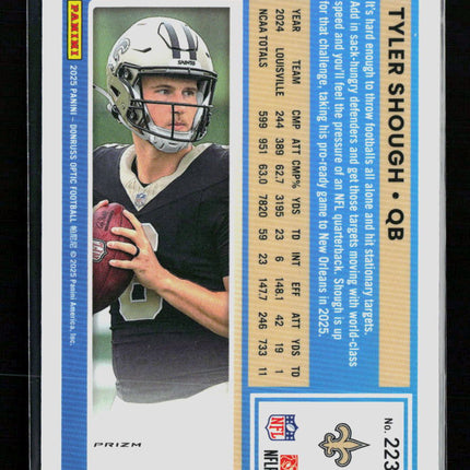 2025 Donruss Optic Tyler Shough #223 Green Velocity