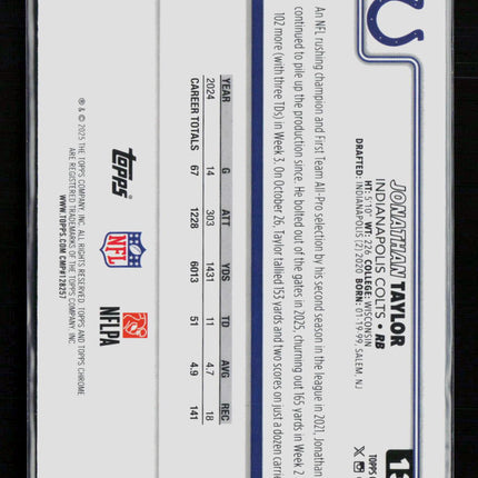 2025 Topps Chrome Jonathan Taylor #130 Pink 199/250