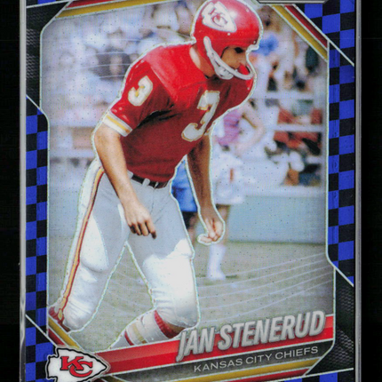 2025 Panini Prizm Jan Stenerud #204 Blue & Black Checker