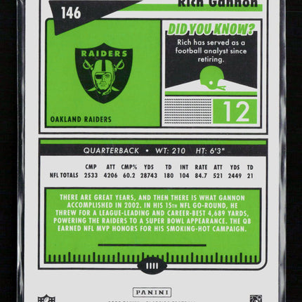 2022 Panini Classics Rich Gannon #146 41/50