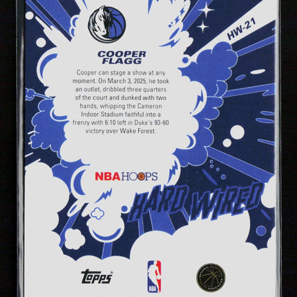 2026 Topps NBA Hoops Hard Wired Cooper Flagg #HW-21 RC