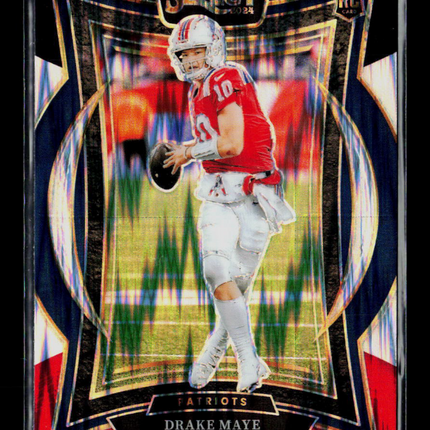 2025 Panini Select Football Drake Maye #27 RC Black Red Flash
