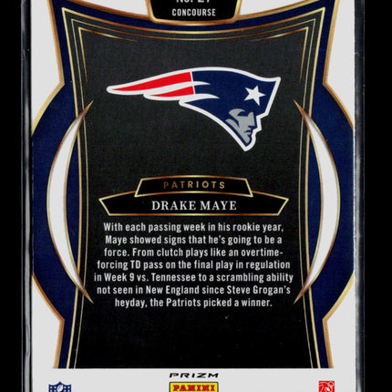 2025 Panini Select Football Drake Maye #27 RC Black Red Flash